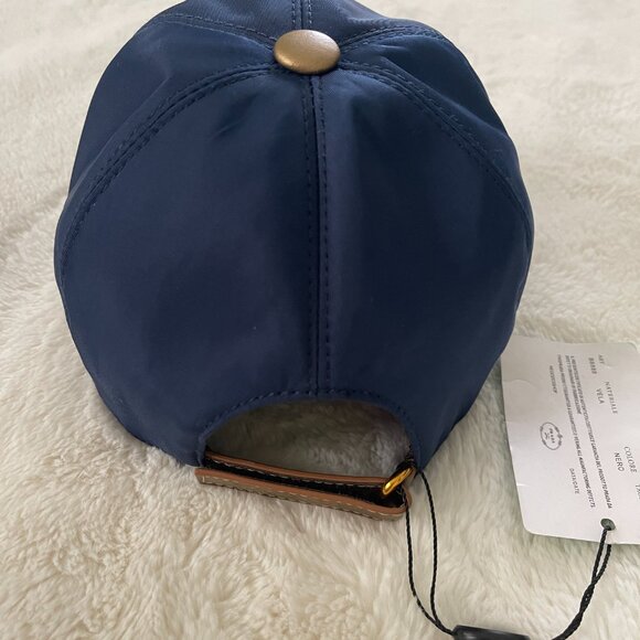Prada Men's Nylon Dark Blue/Gold Baseball Cap Size: M - Picture 3 of 8